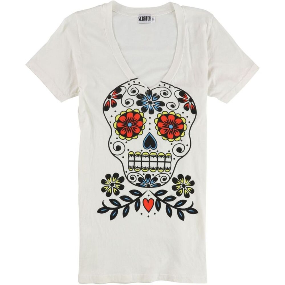Scratch Womens Skull Graphic T-Shirt, NWT